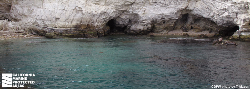 caverns in shoreline cliffs